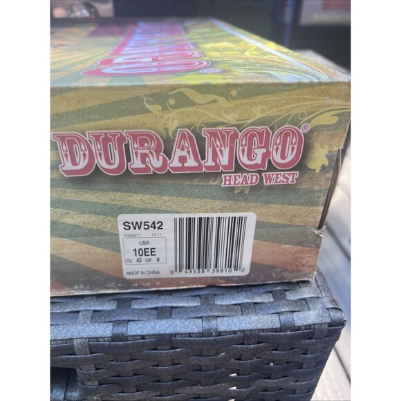 Durango SW542 Men\'s New With Box Vintage Western Boots Brown US Size 10 EE main image 13